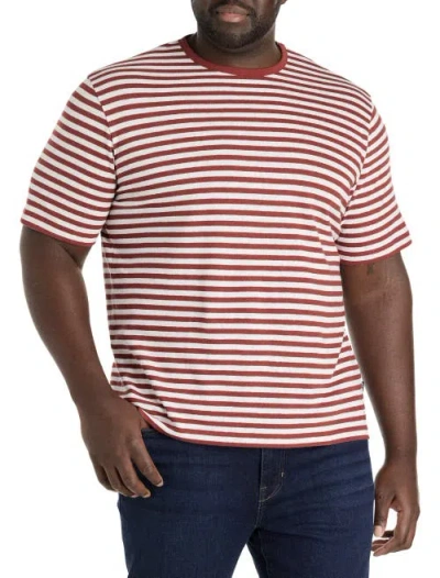 Hugo Boss Boss Big & Tall Tiburt 457 Striped T-shirt In Open Brown