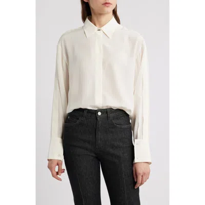 Hugo Boss Boss Binaliati Friday Silk Shirt In White