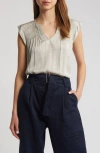 Hugo Boss Boss Binalli Top In Soft Cream Chevron Print
