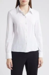 Hugo Boss Extra-slim-fit Blouse In Italian Performance-stretch Dobby