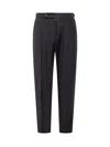 Hugo Boss Boss Black Boss Pants With Pences And Zip Closure In Blue