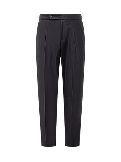 Hugo Boss Boss Black Boss Pants With Pences And Zip Closure In Blue
