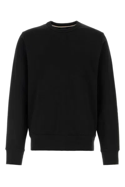 Hugo Boss Cotton Crew-neck Sweatshirt In Black