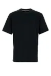 Hugo Boss Boss Men Cotton Jersey T-shirt With Logo In Black