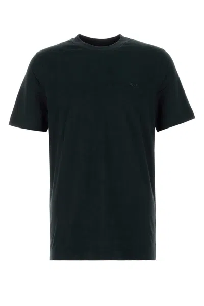 Hugo Boss Boss Black Cotton T Shirt In Blue