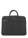 Hugo Boss Document Bag With Logo In Gray