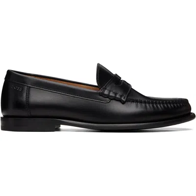 Hugo Boss Boss Black Leather Penny Trim Loafers