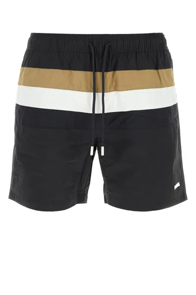 Hugo Boss Boss Black Nylon Swimming Shorts In Multi
