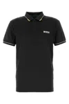 Hugo Boss Boss Black Stretch Polyester Polo Shirt In Black