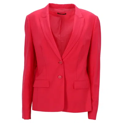 Hugo Boss Boss Blazer In Pink Wool