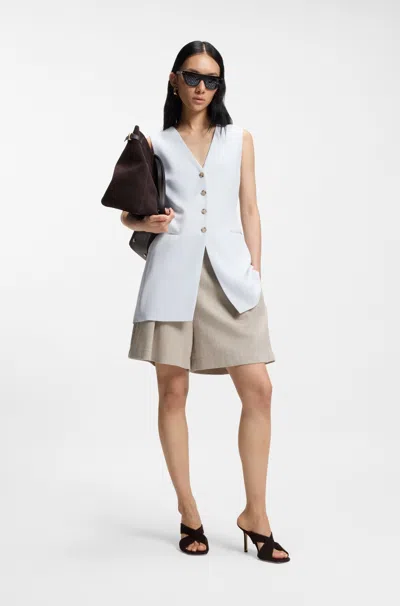 Hugo Boss Boss Blazer Sleeveless Julinial 10271694 01 In Celeste (462)