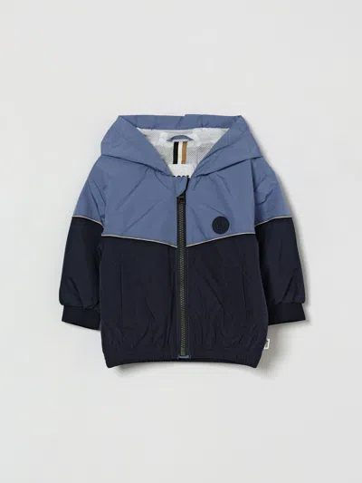 Hugo Boss Babies' Boss Technical Fabric Hooded Jacket In Multi