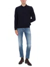 Hugo Boss Boss Blue Cotton-blend Jeans In Blue