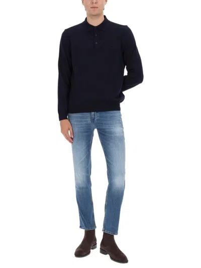 Hugo Boss Boss Blue Cotton-blend Jeans