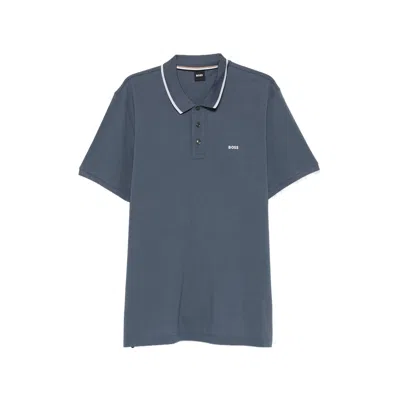 Hugo Boss Logo Trim Polo Shirt In Multi