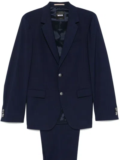Hugo Boss Boss Blue Single-breasted Virgin Wool Houston Suit