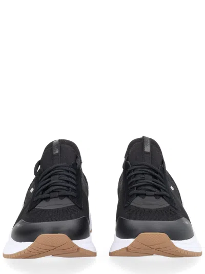 Hugo Boss Boss Blue Synthetic Sneaker In Black