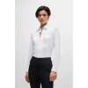 Hugo Boss Boss Boanna Stretch Fitted Shirt Size: 12, Col: White In White