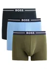 Hugo Boss Boss Bold Stretch-cotton Boxer Briefs In Blue