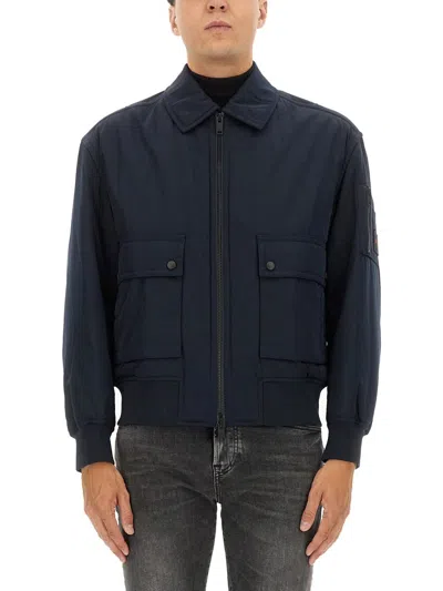 HUGO BOSS BOSS BOMBER JACKET WITH REMOVABLE LINING