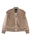 Hugo Boss Boss Bomber Jacket With Removable Panel In Brown
