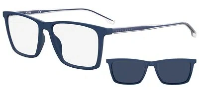Pre-owned Hugo Boss Boss Boss 1151/cs Matte Blue/blue Clipon 56/16/145 Men Sunglasses