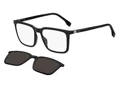 Pre-owned Hugo Boss Boss Boss 1492/cs Black/grey 55/18/145 Men Sunglasses In Gray