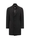 Hugo Boss Boss Boss Black Coat With Inner Vest In Black