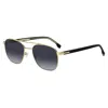 Hugo Boss Metallic Frame Gradient Sunglasses In Multi