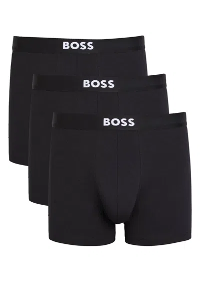 Hugo Boss Boss Boss One Stretch-cotton Boxer Briefs In Black