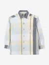 Hugo Boss Boss Boys Checked Logo Shirt In Multi
