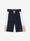 Hugo Boss Boss Boys Colourblock Bermuda Shorts In Blue