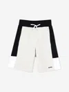 Hugo Boss Boss Boys Colourblock Bermuda Shorts In White