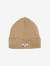 Hugo Boss Boss Boys Knitted Beanie Hat In Brown