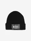 Hugo Boss Boss Boys Logo Beanie Hat In Black