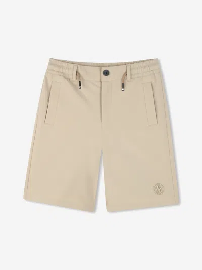 Hugo Boss Kids' Boss Boys Logo Bermuda Shorts In Beige