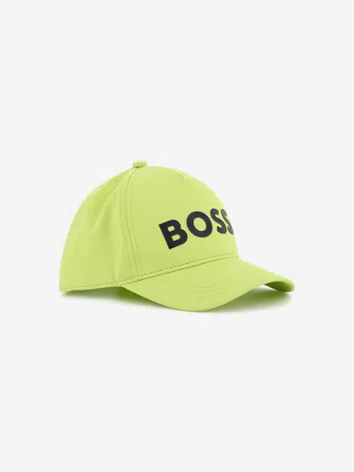Hugo Boss Kids' Boss Boys Logo Cap In Green
