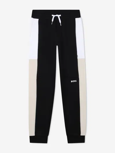 Hugo Boss Babies' Boss Boys Logo Joggers In Black