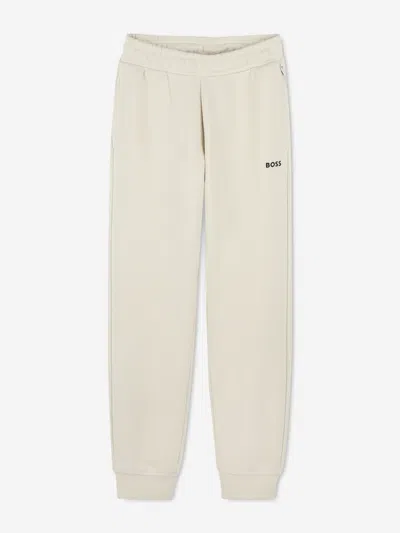 Hugo Boss Babies' Boss Boys Logo Joggers In White