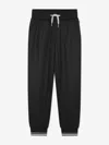 Hugo Boss Boss Boys Logo Print Joggers In Black