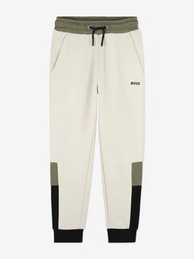 Hugo Boss Babies' Boss Boys Logo Print Joggers In Green