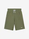 Hugo Boss Boss Boys Logo Print Shorts In Green