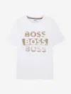 Hugo Boss Boss Boys Logo Print T-shirt In White