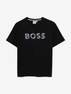Hugo Boss Boy's Classic Logo-print T-shirt In Black