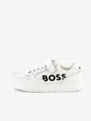 Hugo Boss Boss Boys Logo Trainers In White