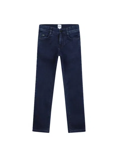 Hugo Boss Boss Boys Mini Denim Pants In Blue