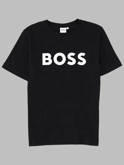 Hugo Boss Boss Boys Mini Logo T-shirt In Black