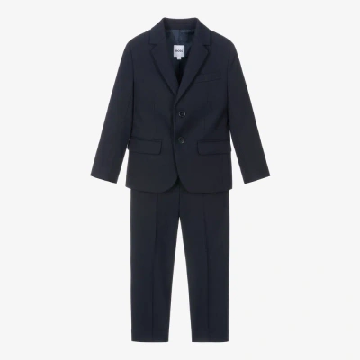 Hugo Boss Kids' Boss Boys Navy Blue Twill Suit