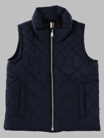 Hugo Boss Boss Boys Polyester Padded Vest In White