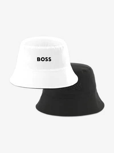 Hugo Boss Kids' Boss Boys Reversible Bucket Hat In Multi